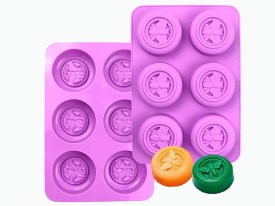 Molde silicona 6 jabones redondos 